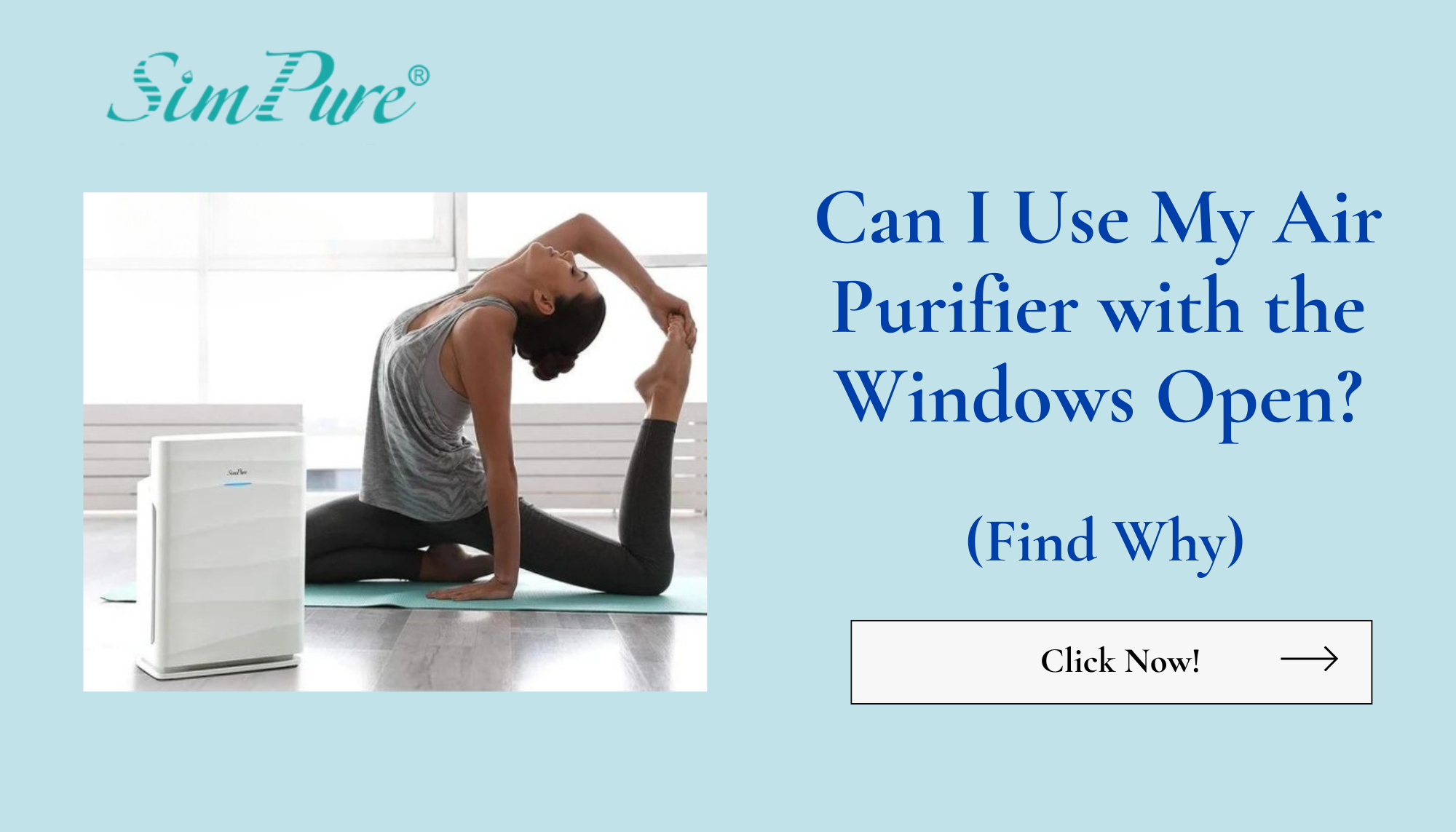 Air purifier and open on sale window