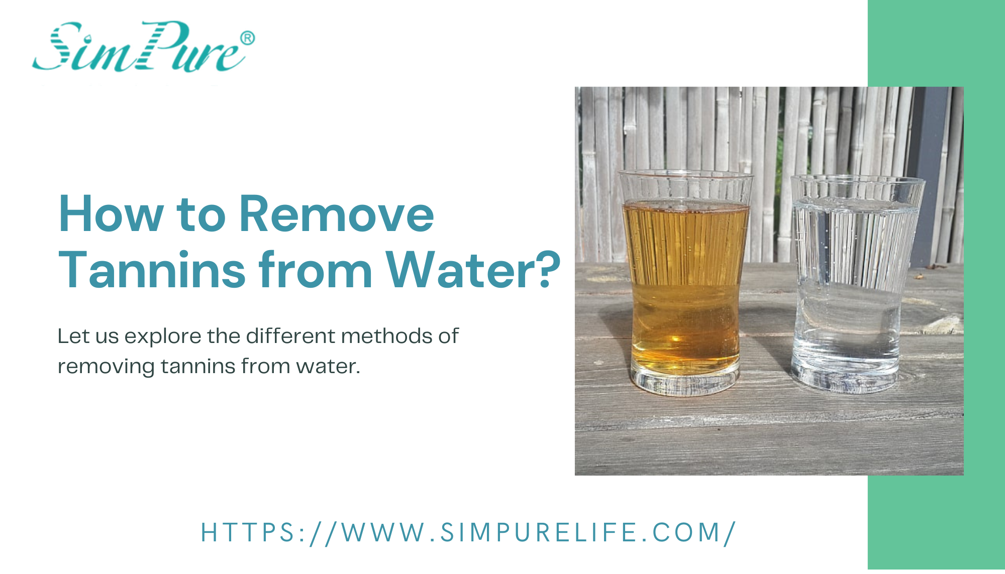 how to remove tannins from water