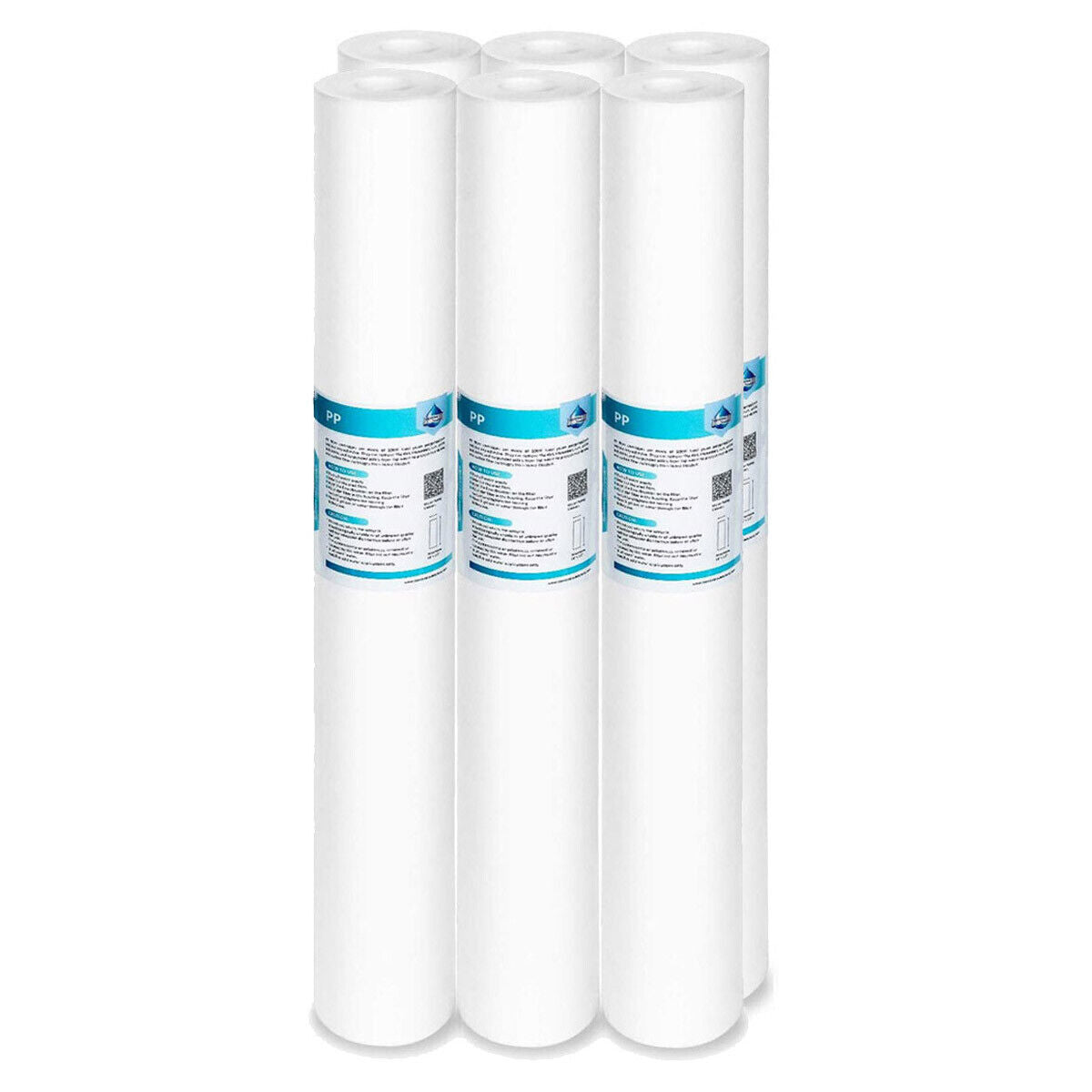 Membrane Solutions 20" x 2.5" Polypropylene PP Sediment Water Filter Replacement Cartridge for Whole House Filter System 1/5/10/20 Micron