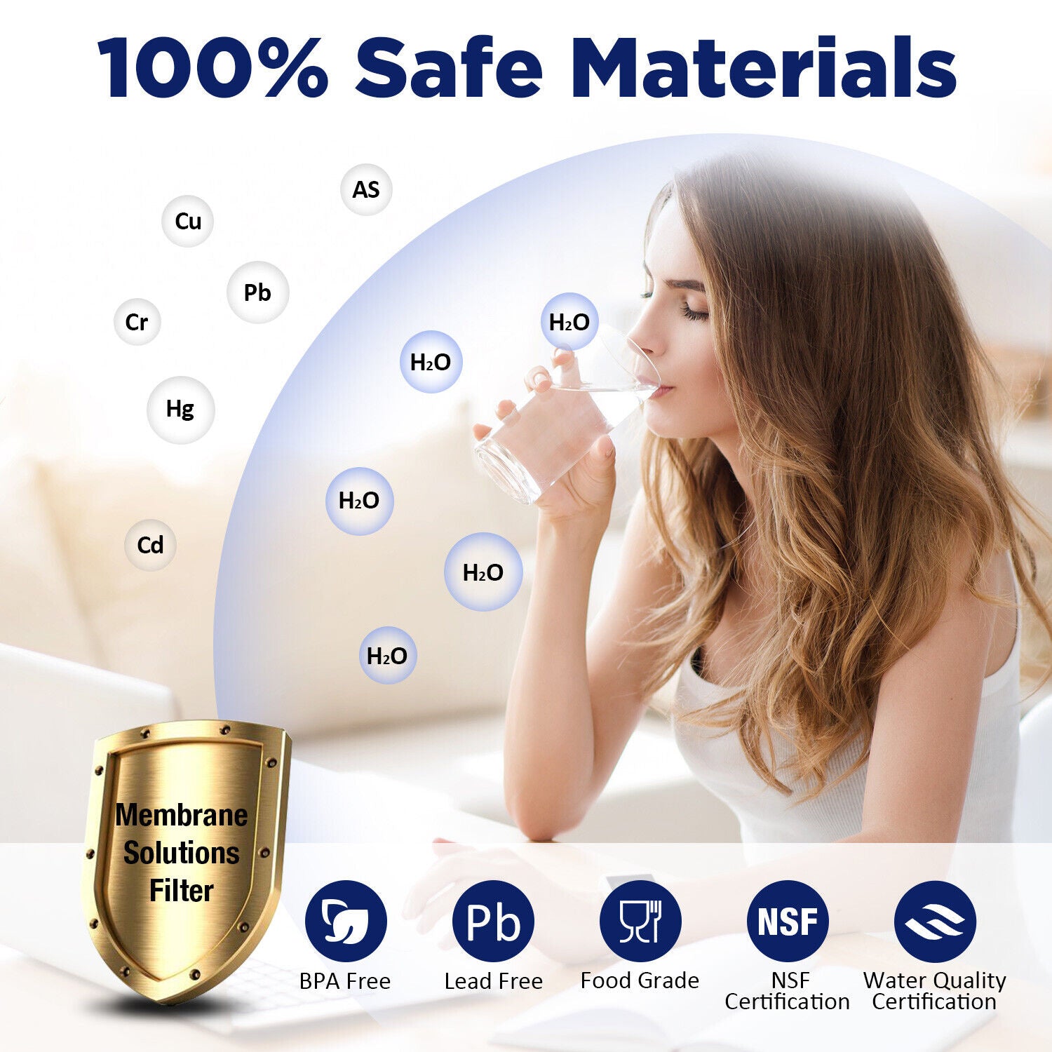 Membrane Solutions 20" x 4.5" Big Blue Whole House System String Wound Sediment Water Filter 5/20 Micron