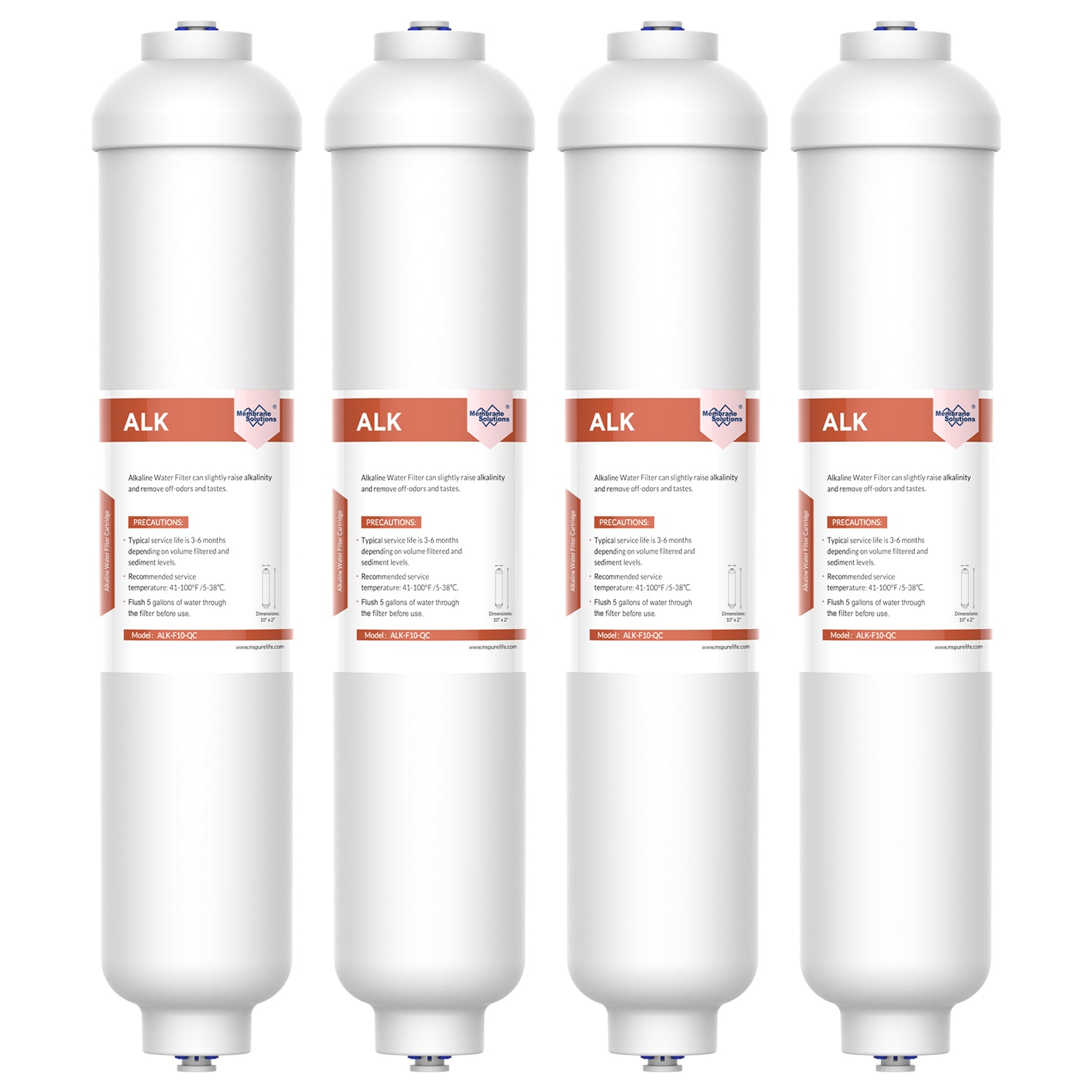 Membrane Solutions 10-inch Alkaline Water Filter pH with Replacement Alkaline Filter for 6-Stage RO System