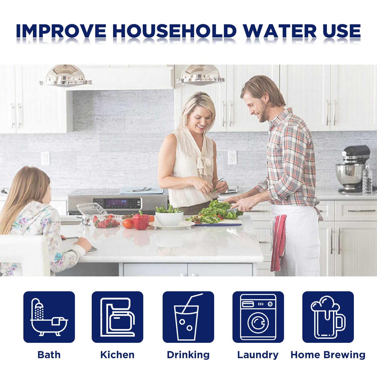 Membrane Solutions 20" x 4.5" Big Blue Whole House System String Wound Sediment Water Filter 5/20 Micron