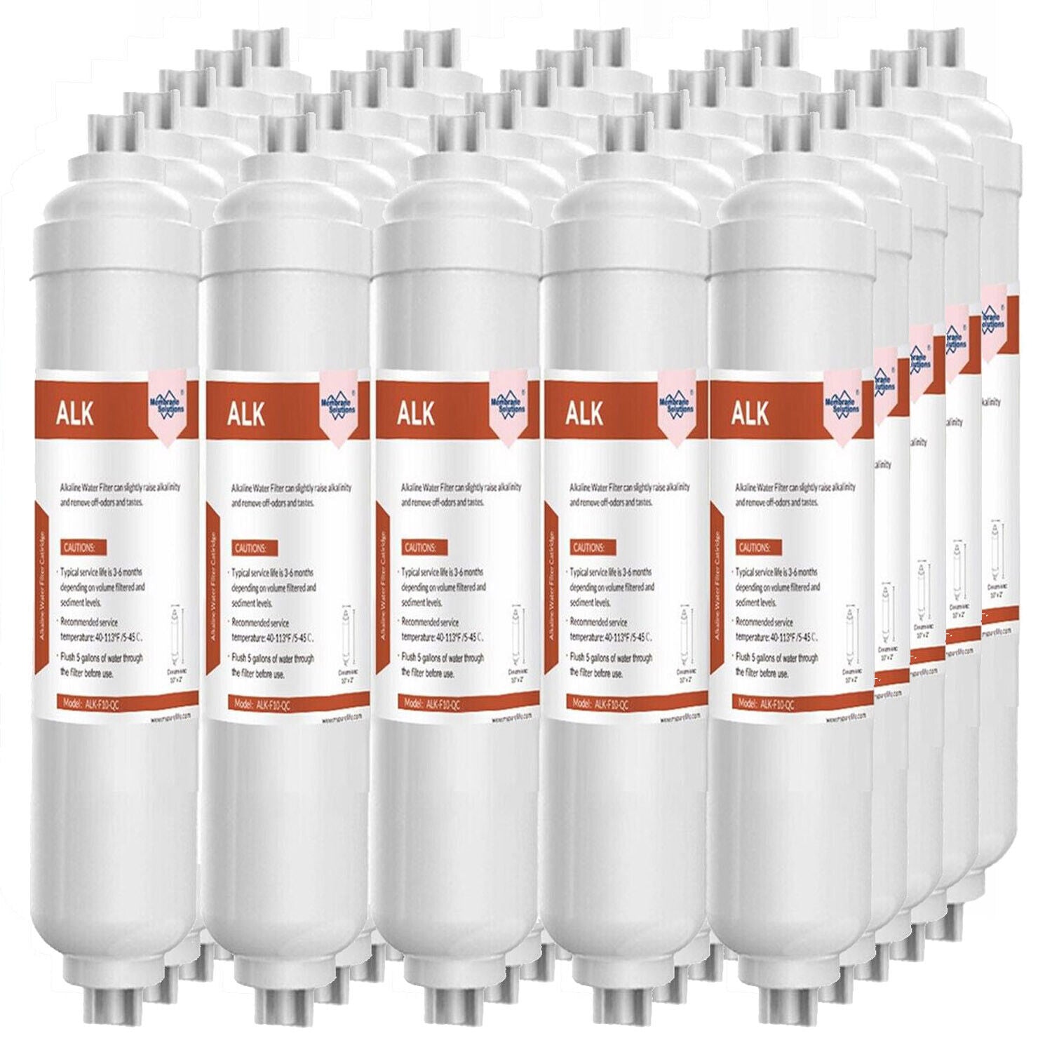 Membrane Solutions 10-inch Alkaline Water Filter pH with Replacement Alkaline Filter for 6-Stage RO System