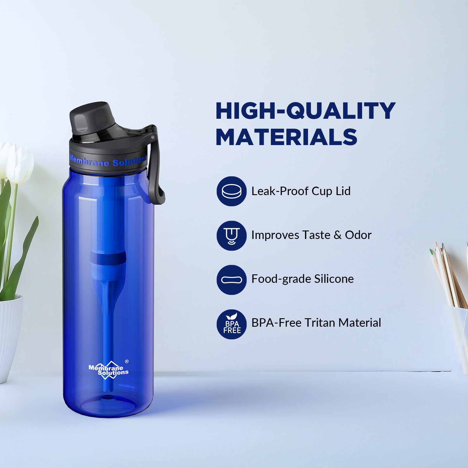 Membrane Solutions C3 36oz 4-Stage Water Filter Bottle