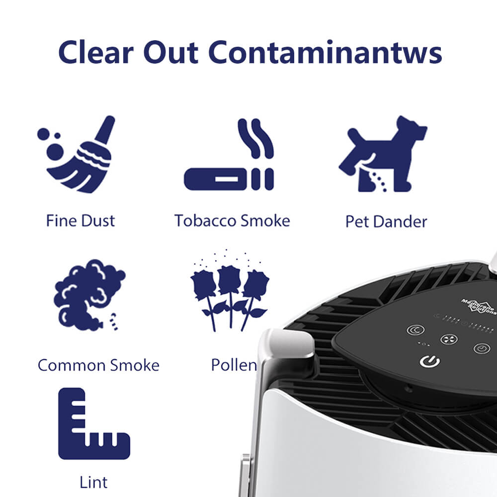 MS50 H13 HEPA Air Purifier with Essential Oils | Air Purifier for Bedroom 430 Sq Ft Low 24dB with Sleep Mode for Pets Dust Smoke Odor