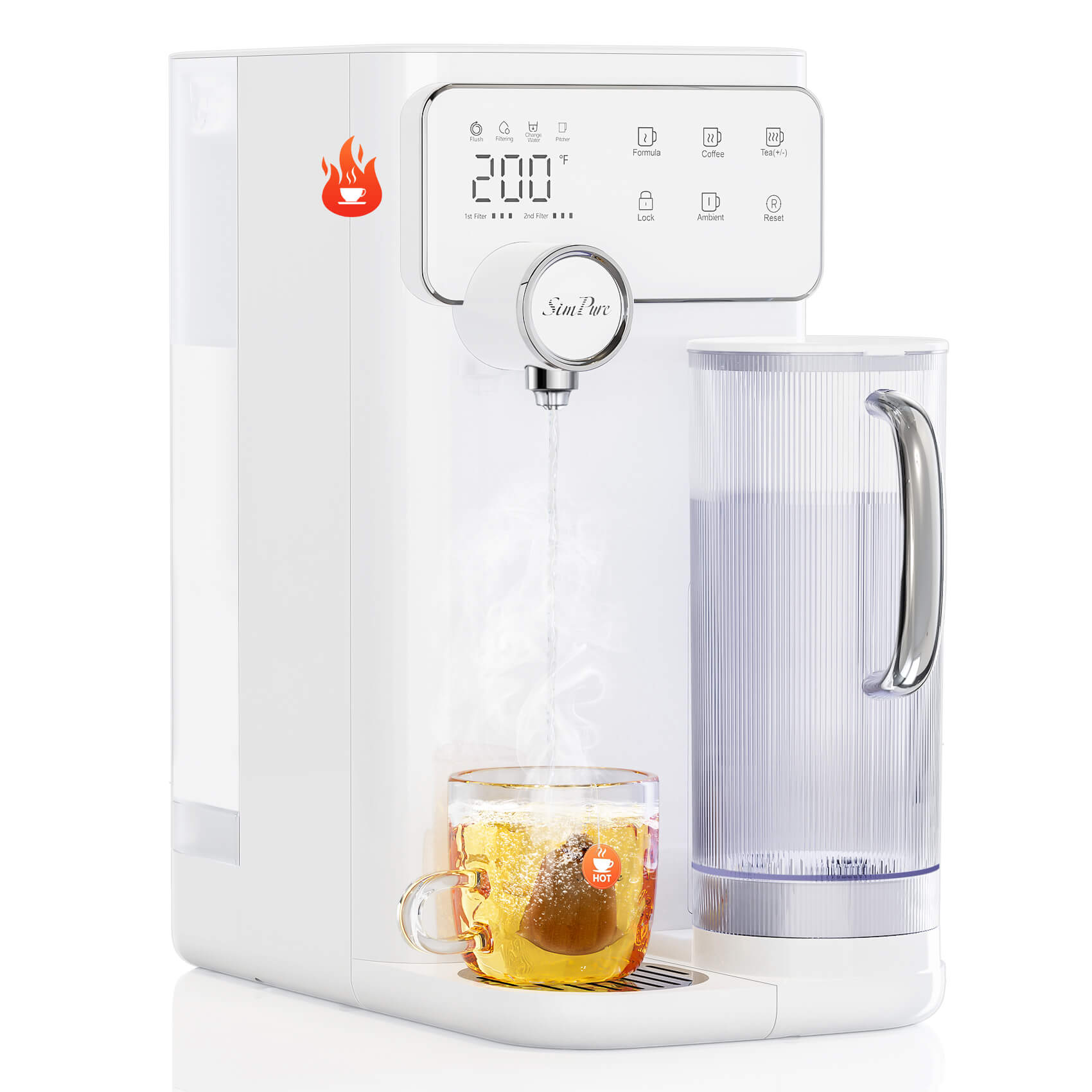 SimPure Y10H 6-Stage Countertop RO System Instant Hot Water Filter Dispenser