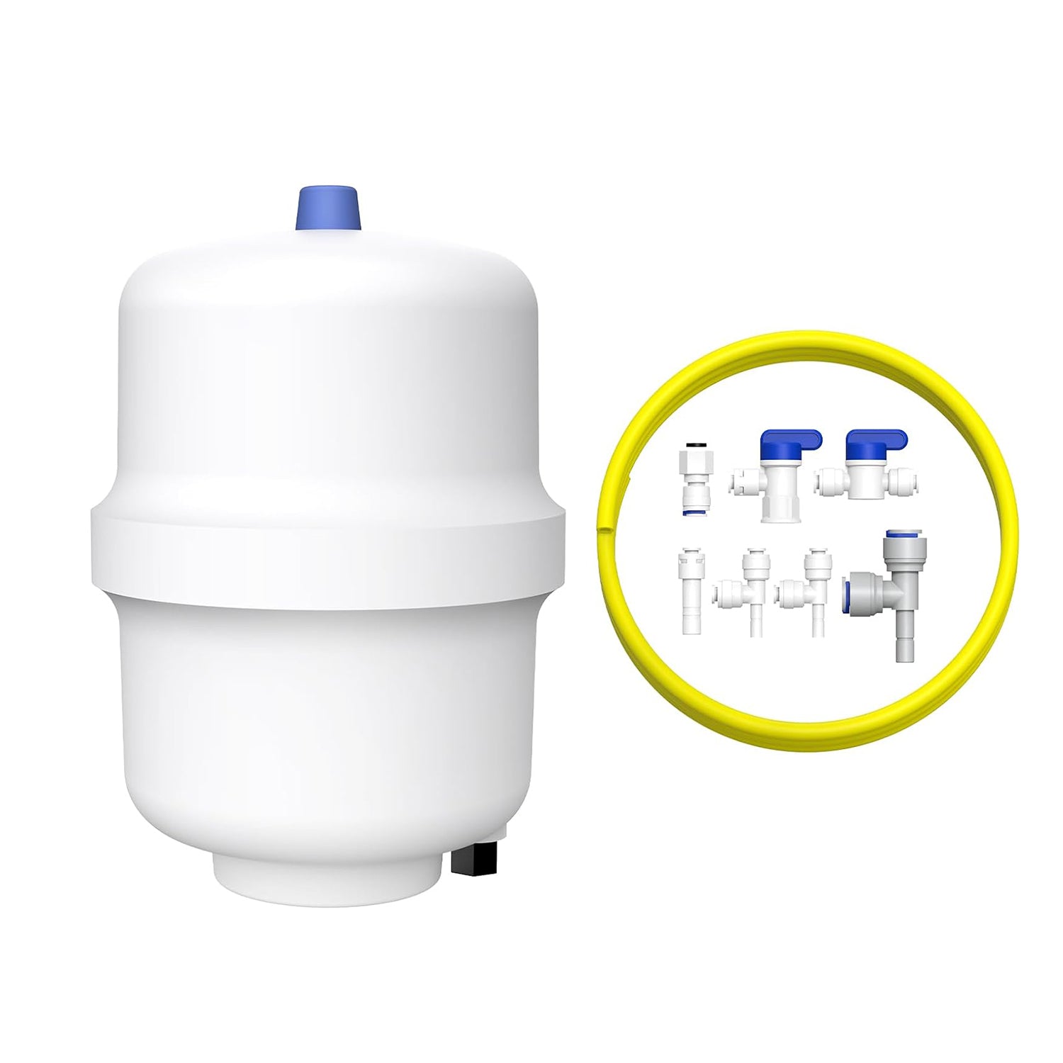 SimPure Water Pressure Tank for Tankless RO System, Refrigerator, Ice Maker with Fittings