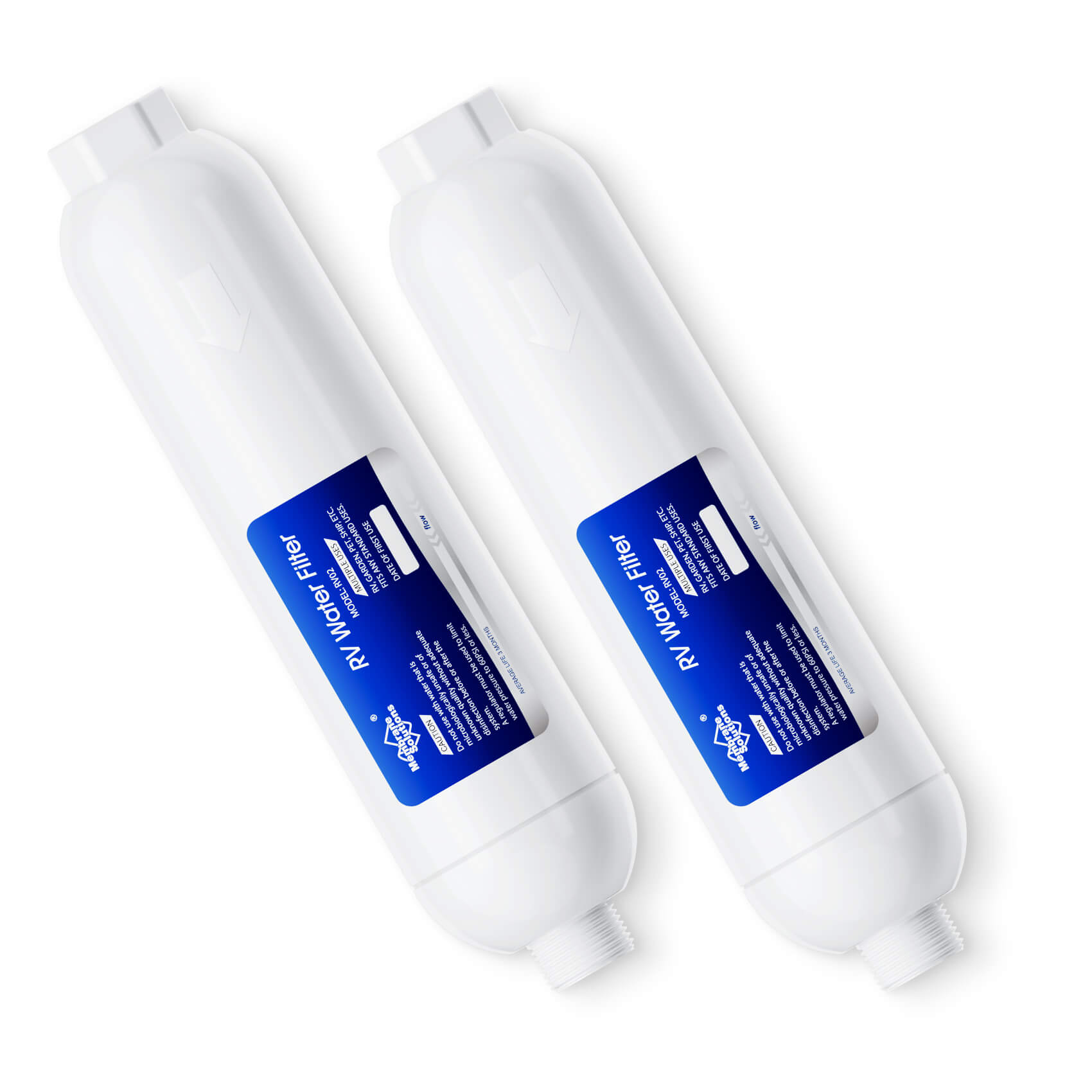 Waterdrop RV Inline Water Filter 4-Pack – 5-Stage Carbon Block, Lead-Free, For RVs & Marines