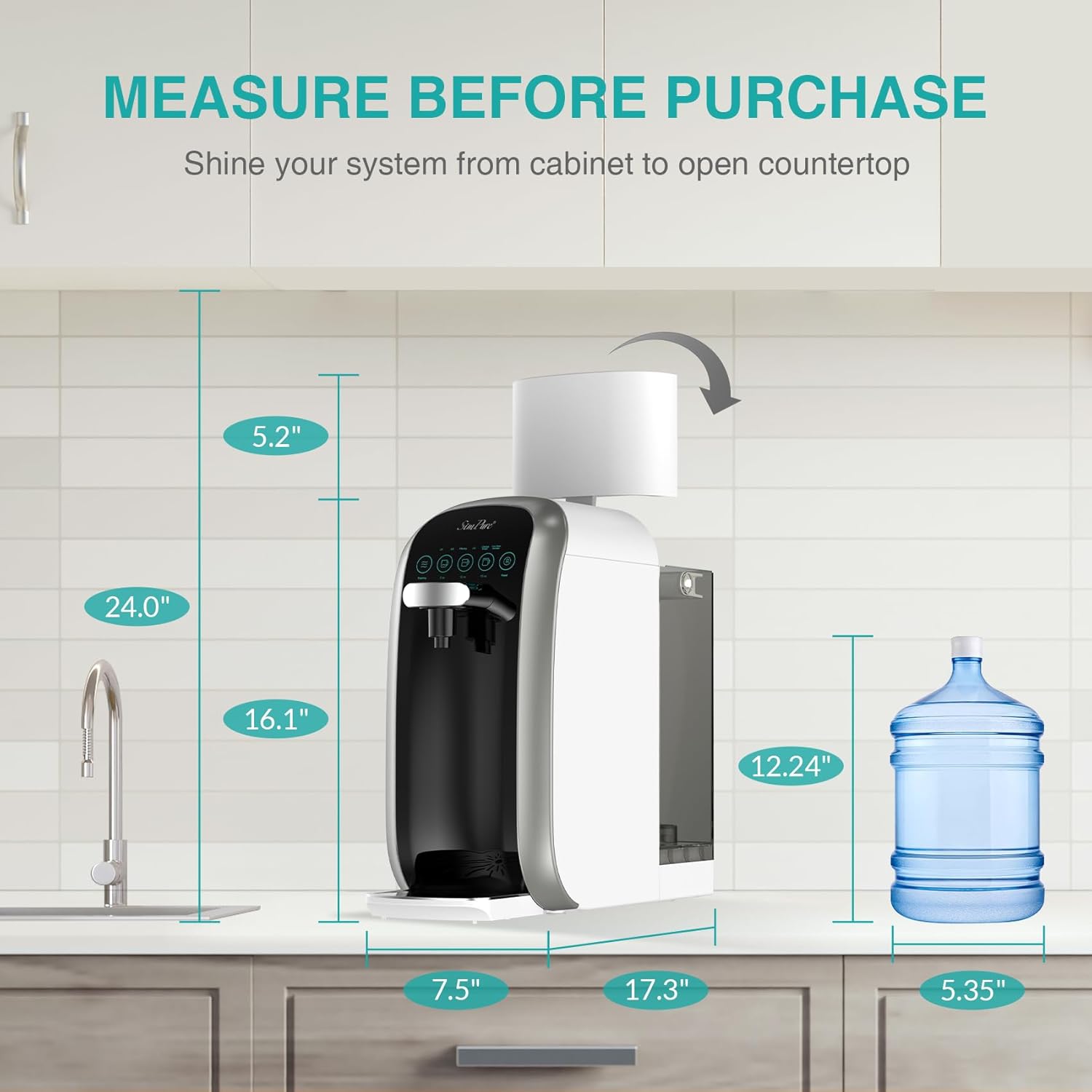SimPure Y7P-BW 5-Stage Countertop RO Water Filtration System