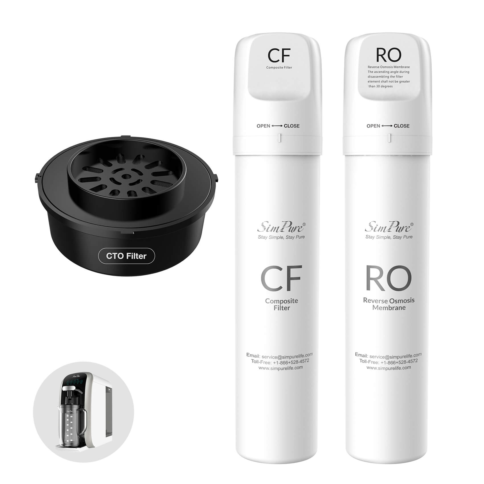 SimPure Y7T-BW-C Filter Replacement Kit