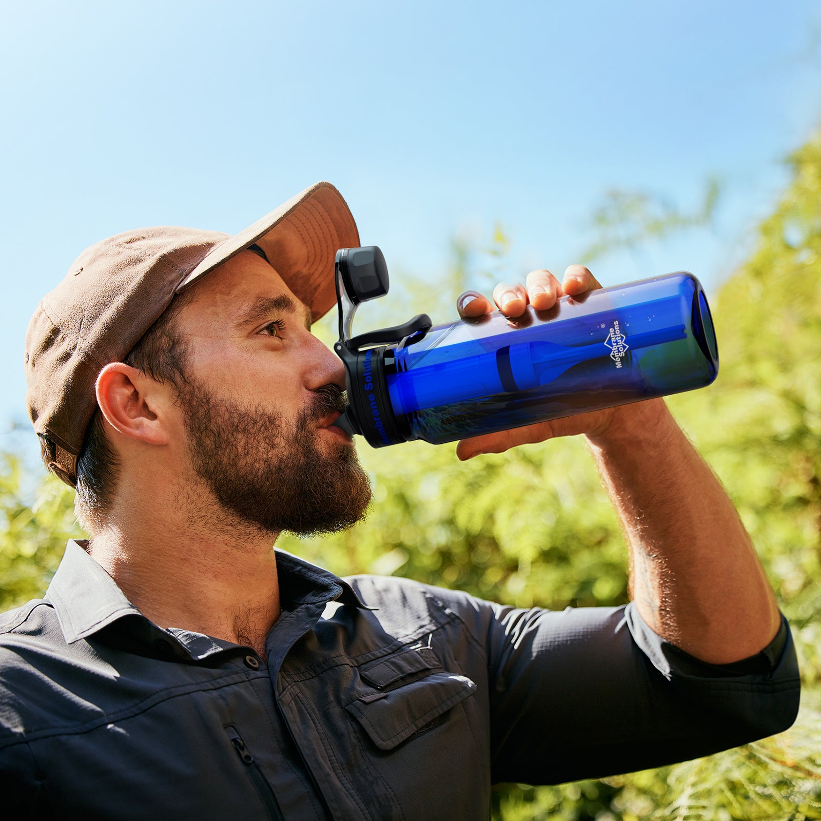 Membrane Solutions C3 36oz 4-Stage Water Filter Bottle