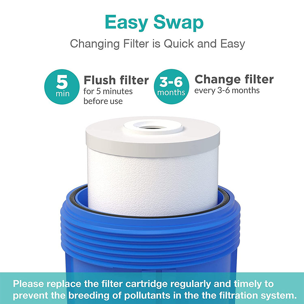 Membrane Solutions PGC 10" x 4.5" Universal Whole House Sediment and Carbon Filter 5 Micron