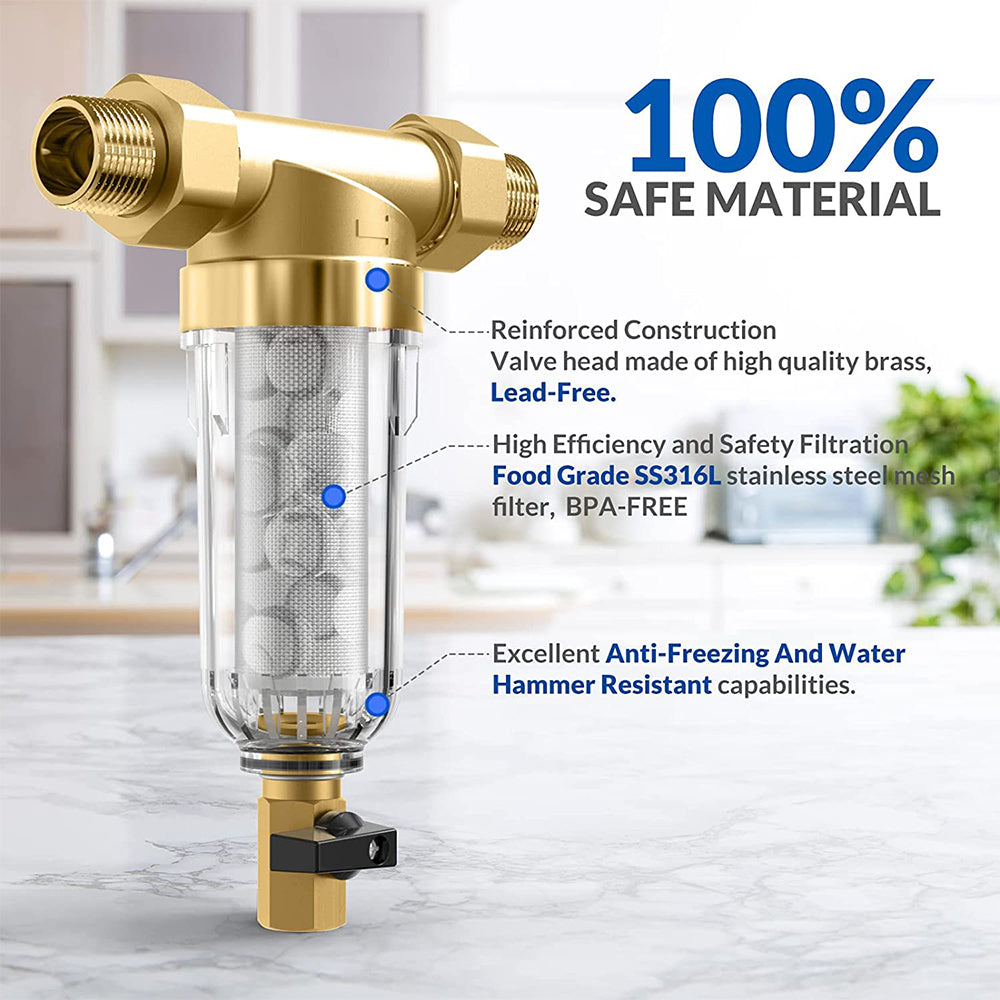 reusable sediment filter for well water
