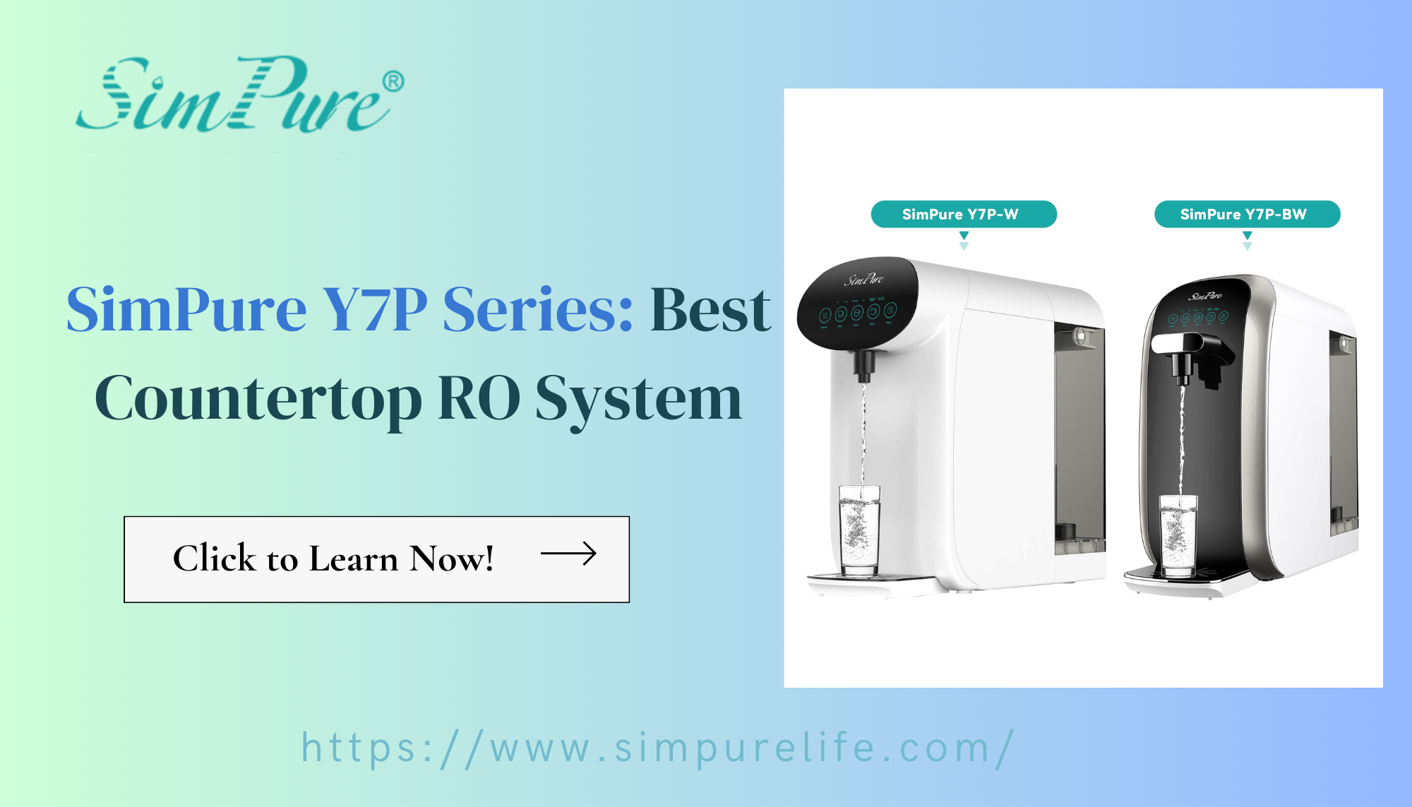 SimPure Y7P Top Rated Countertop RO Water Filter
