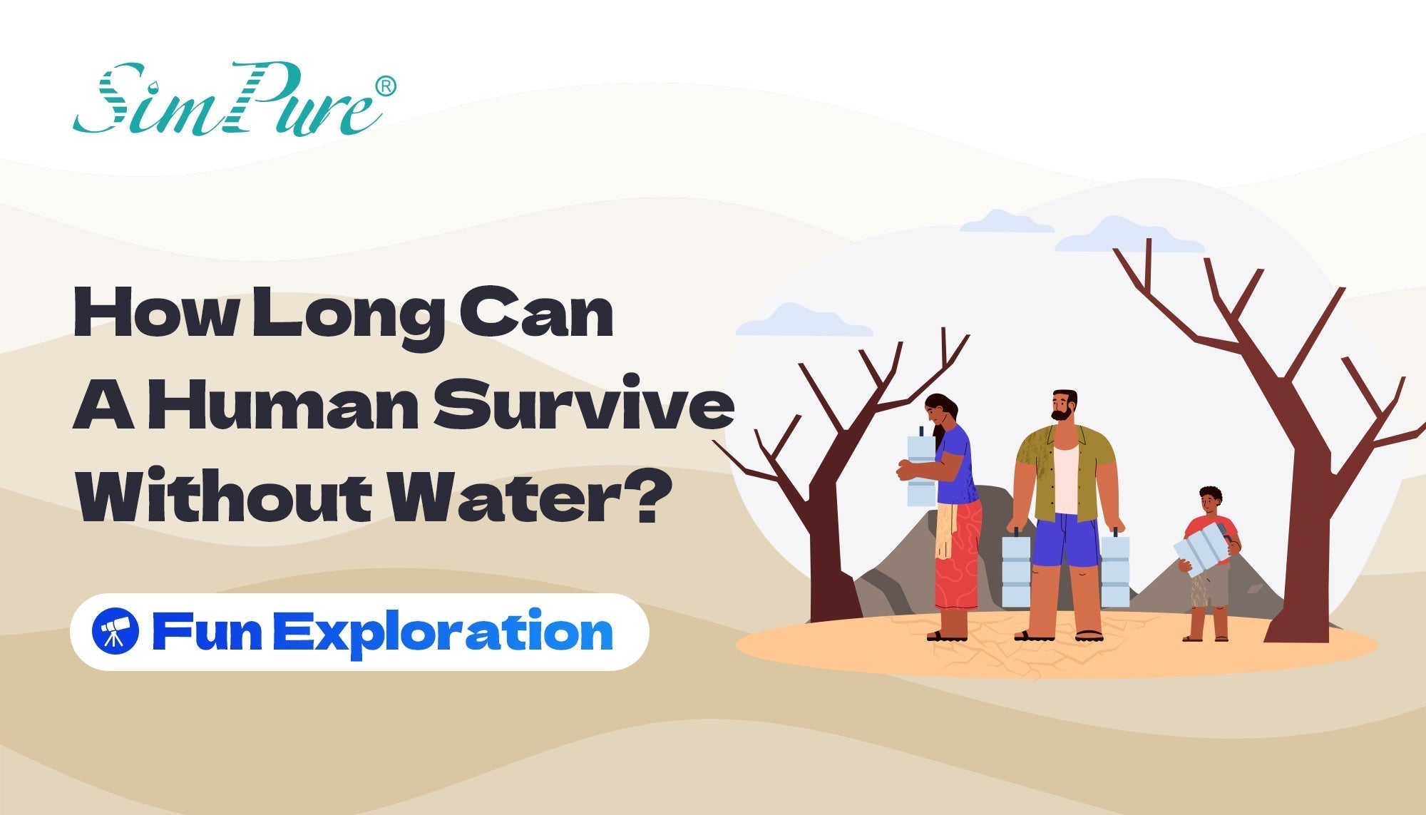 how long can a human go without water