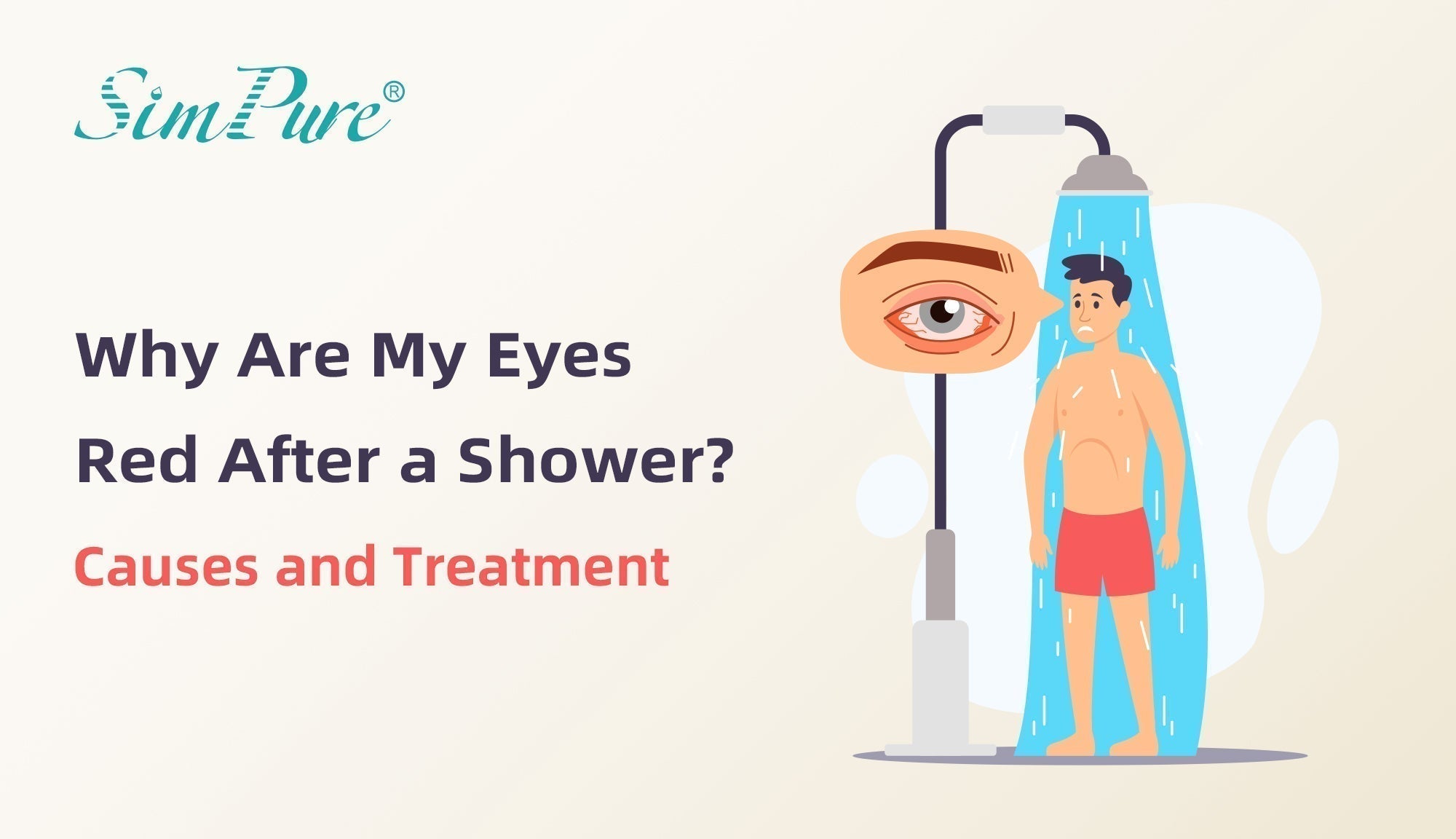 red eyes after shower