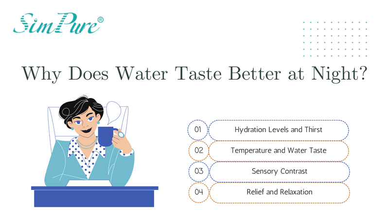 why does water taste better at night