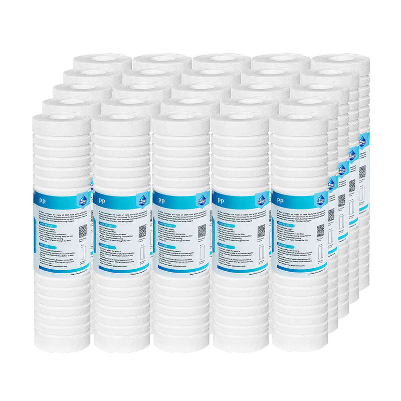 Membrane Solutions 10"x2.5" Grooved Sediment Water Filter Cartridge for 10 inch RO Unit