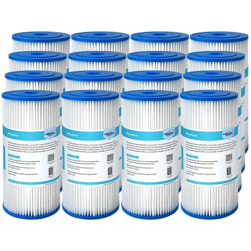 Membrane Solutions Pleated Water Filter Home 10"x4.5" Whole House Heavy Duty Sediment Replacement Cartridge