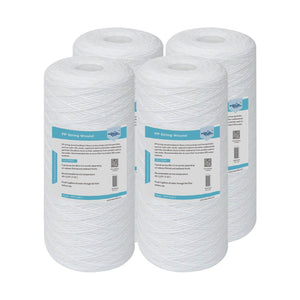 Membrane Solutions 10" x 4.5" String Wound Sediment Water Filter 1/5/10 Micron for Big Blue