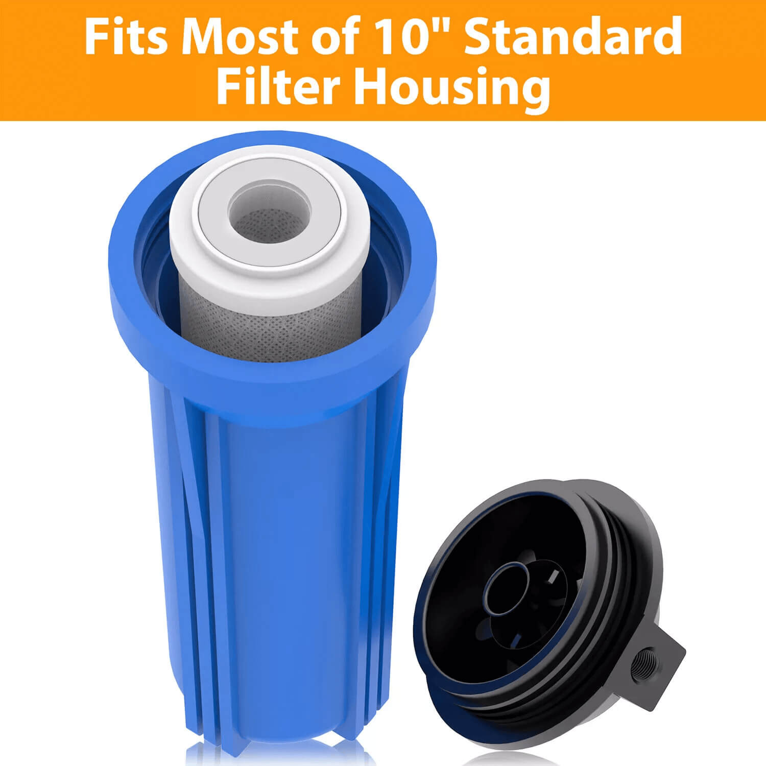 Membrane Solutions Coconut Shell Activated Carbon Whole House Sediment Water Filter Cartridge Replacement | 5 Micron 10" x 2.5"