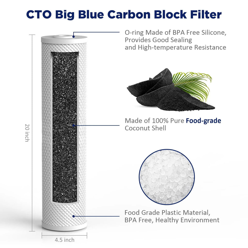 Membrane Solutions Coconut Shell Activated Carbon Whole House Sediment ...