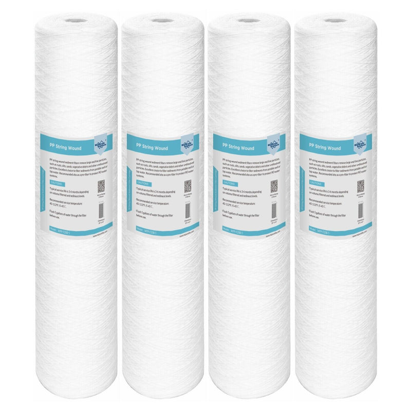 Membrane Solution 20" x 4.5" Big Blue Whole House System String Wound Sediment Water Filter