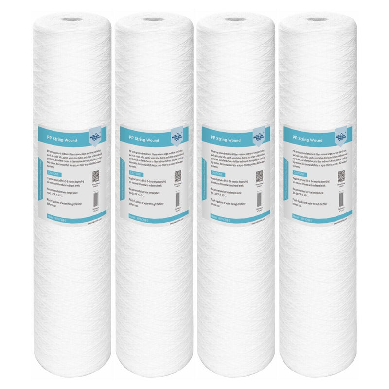 Membrane Solution 20" x 4.5" Big Blue Whole House System String Wound Sediment Water Filter