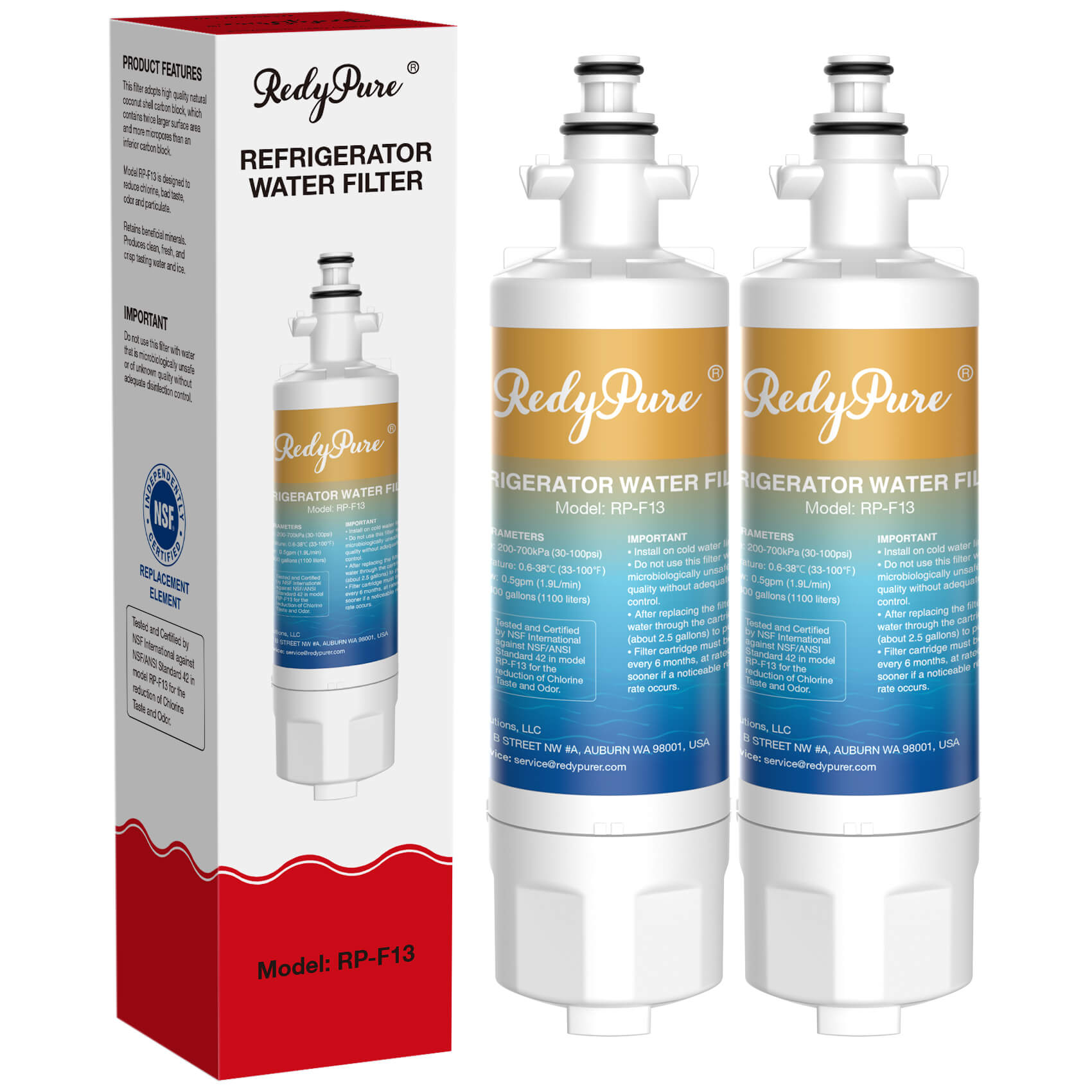 RedyPure RP-F13 Replacement for LG LT700P ADQ36006101 Refrigerator Water Filter