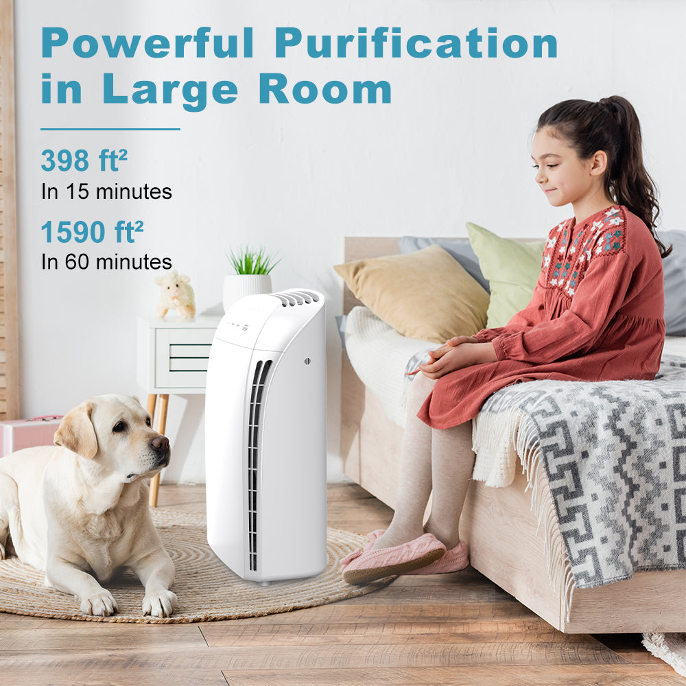 MSA3 Quiet HEPA Air Purifier For Large Room and Bedroom Space 600 800 1590 Sq. Ft
