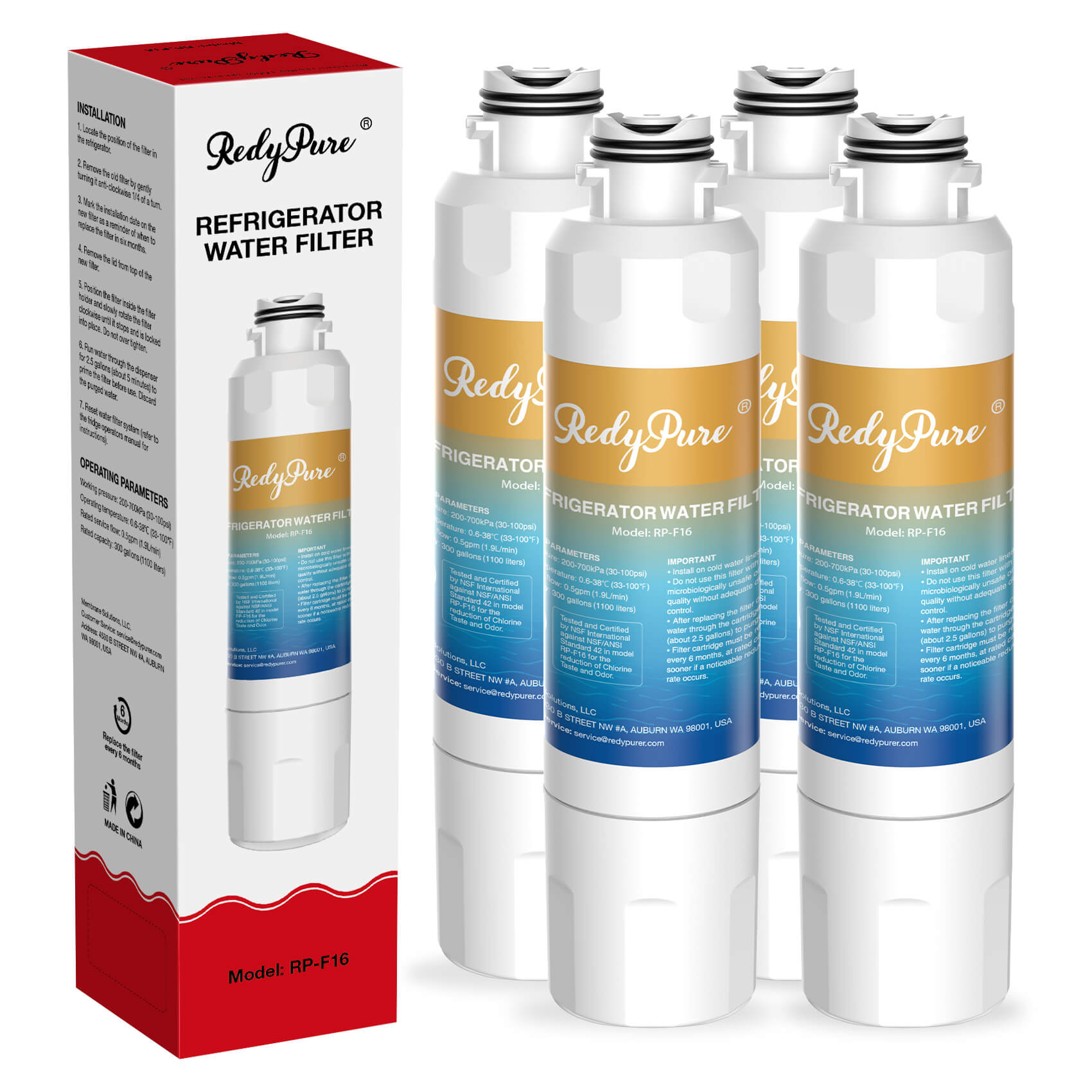 RedyPure RP-F16 Replacement for Samsung DA29-00020B/A HAF-CIN-EXP Refrigerator Water Filter