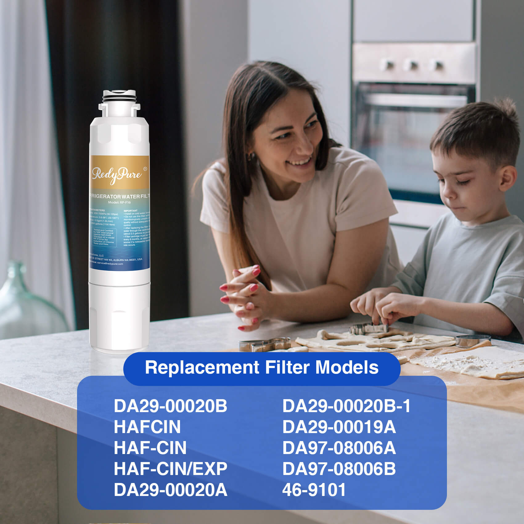 RedyPure RP-F16 Replacement for Samsung DA29-00020B/A HAF-CIN-EXP Refrigerator Water Filter