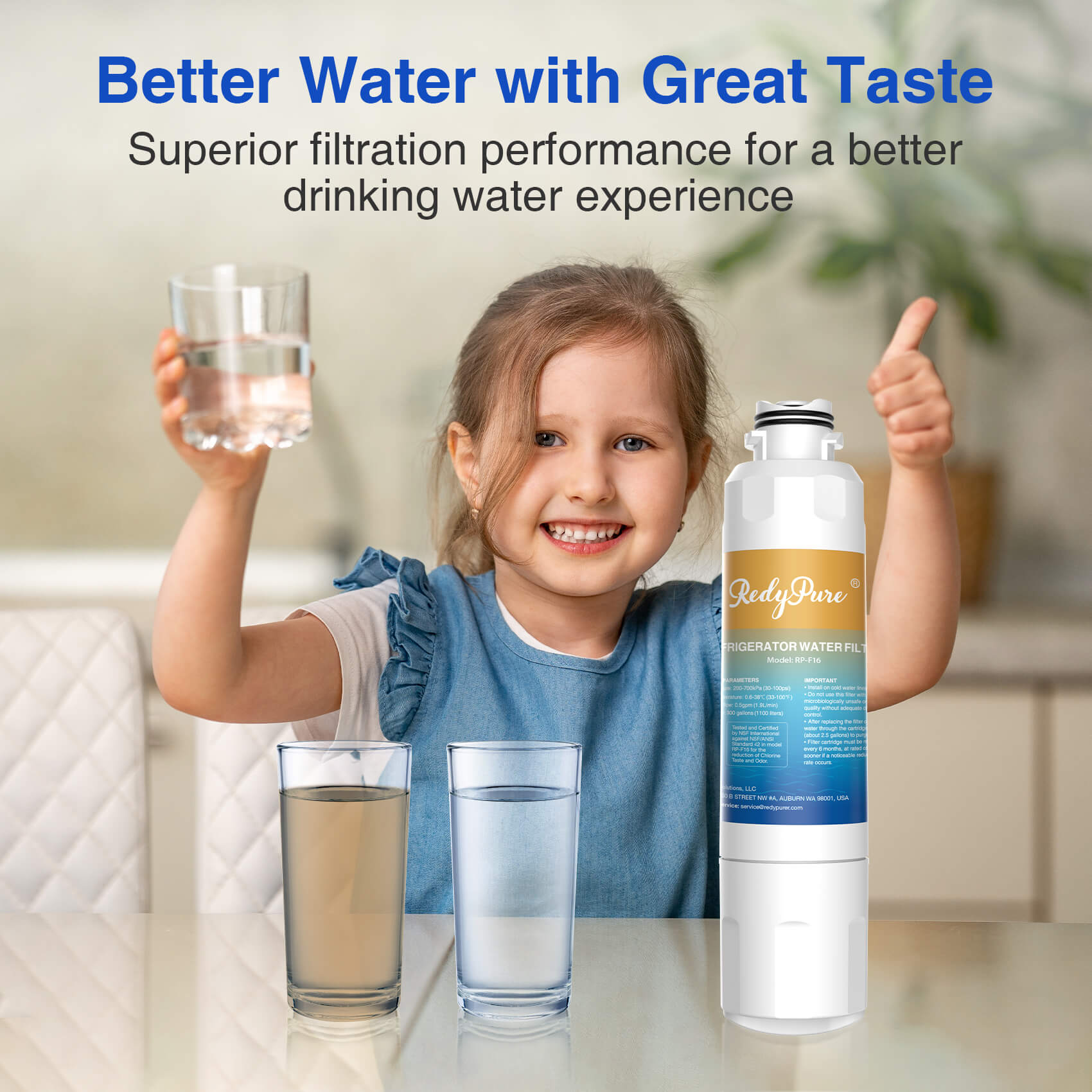 RedyPure RP-F16 Replacement for Samsung DA29-00020B/A HAF-CIN-EXP Refrigerator Water Filter