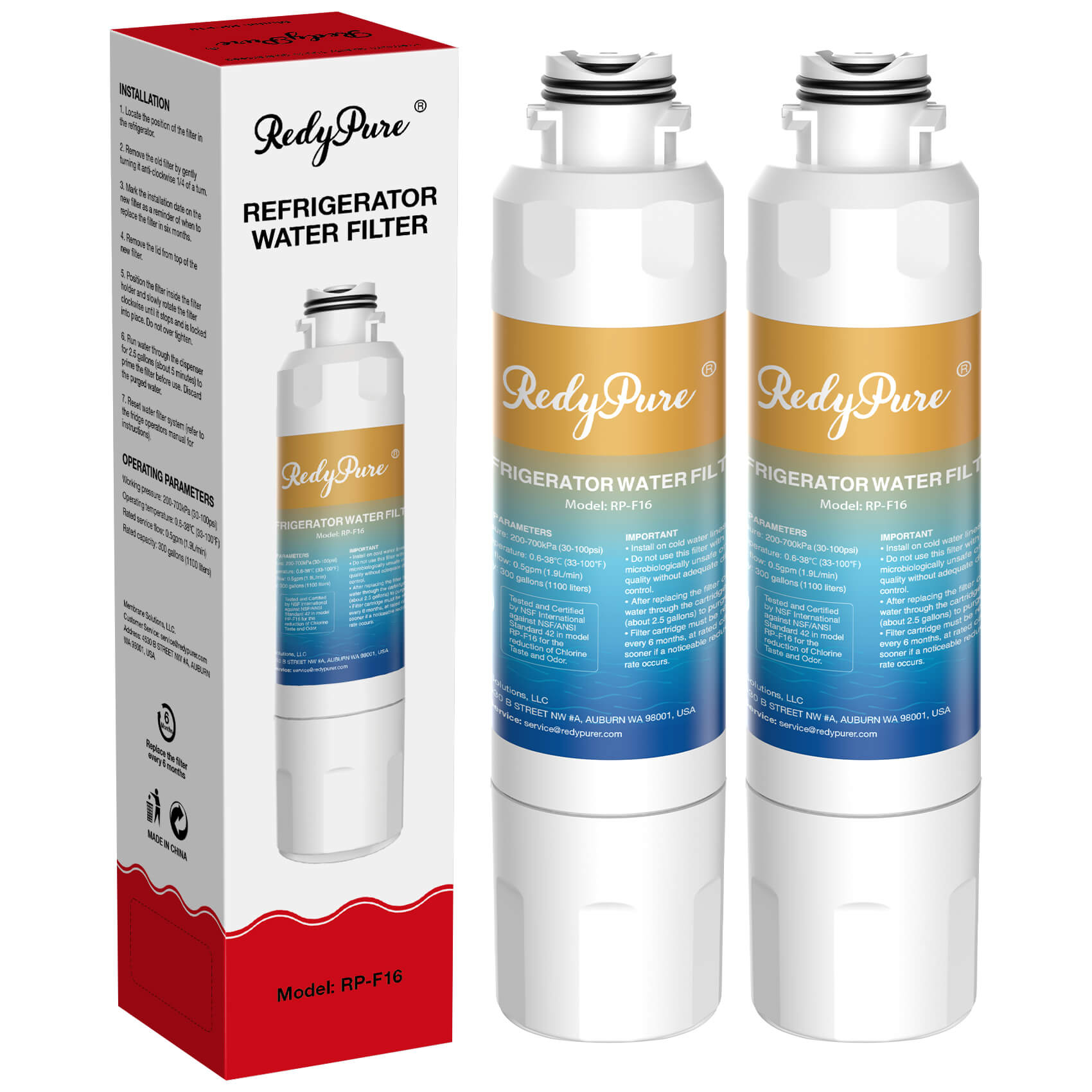 RedyPure RP-F16 Replacement for Samsung DA29-00020B/A HAF-CIN-EXP Refrigerator Water Filter
