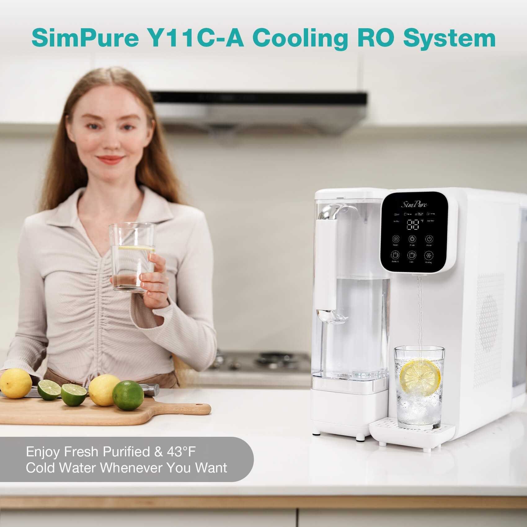SimPure Y11C-A 6-Stage Cold Countertop RO System with Remineralization