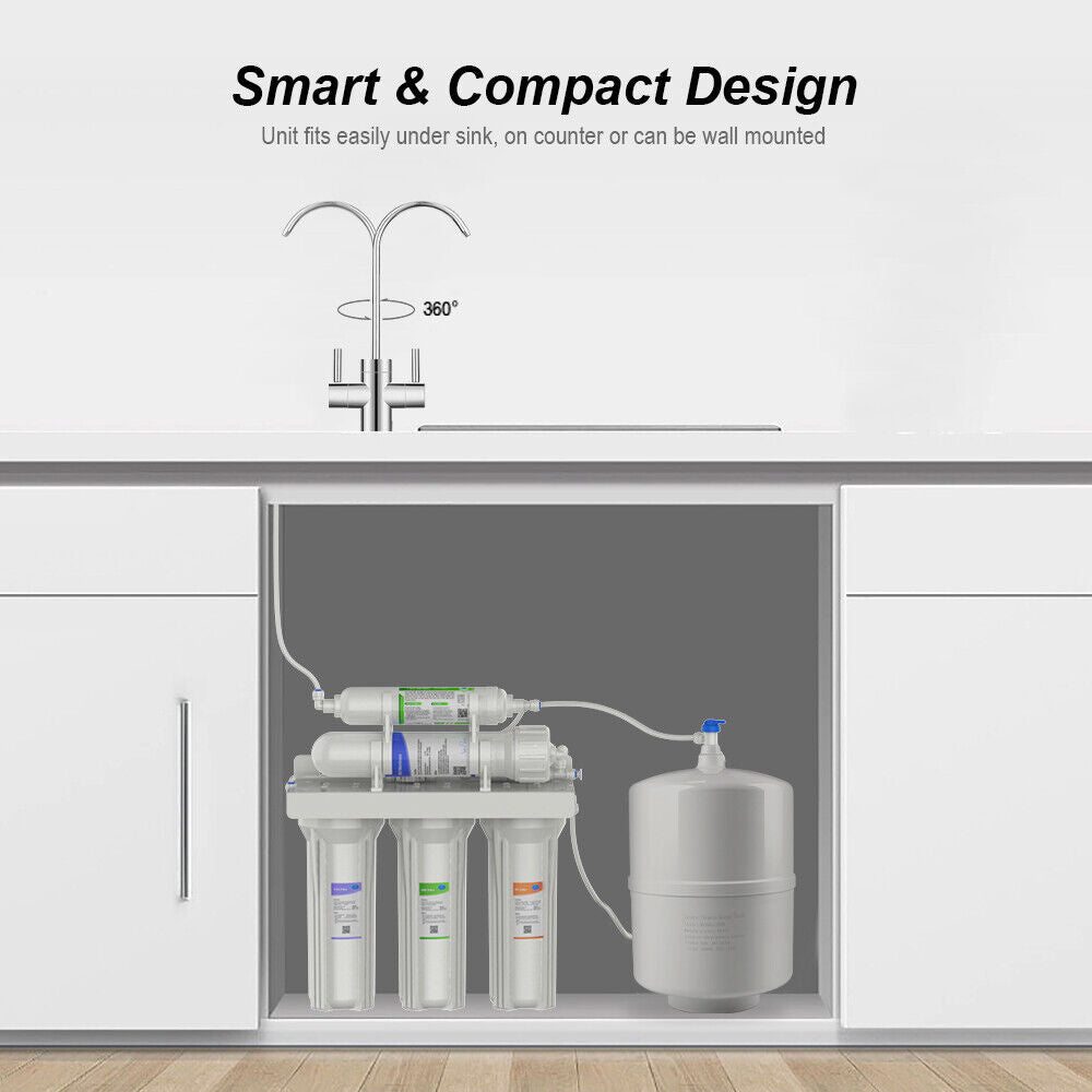 SimPure T1 5-Stage Under Sink Reverse Osmosis Water Filter Filtration System | 75 GPD 100 GPD