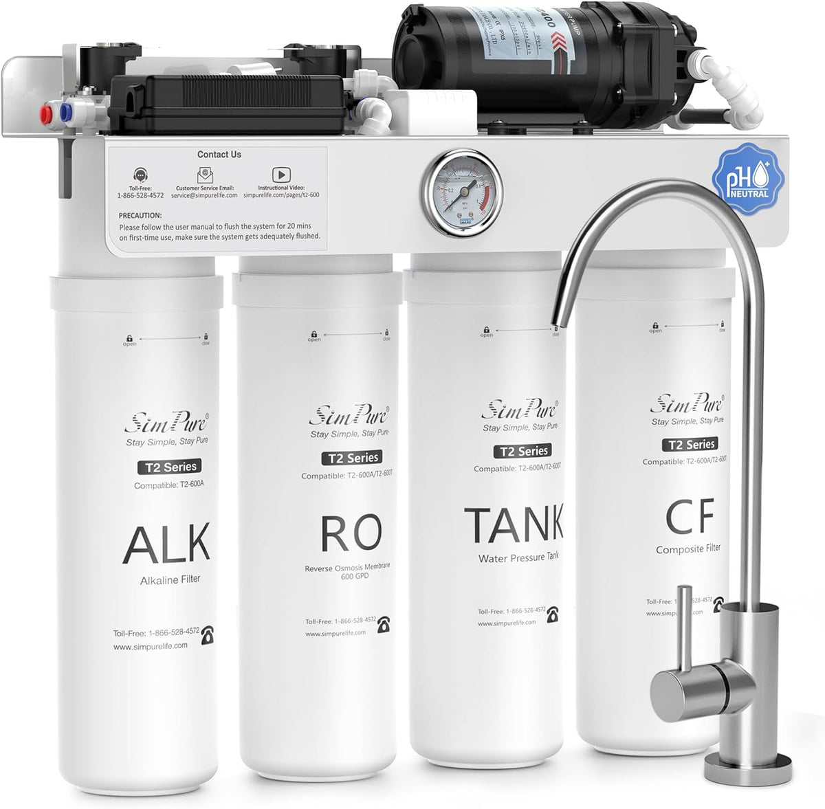 SimPure T2-600A Tankless RO System