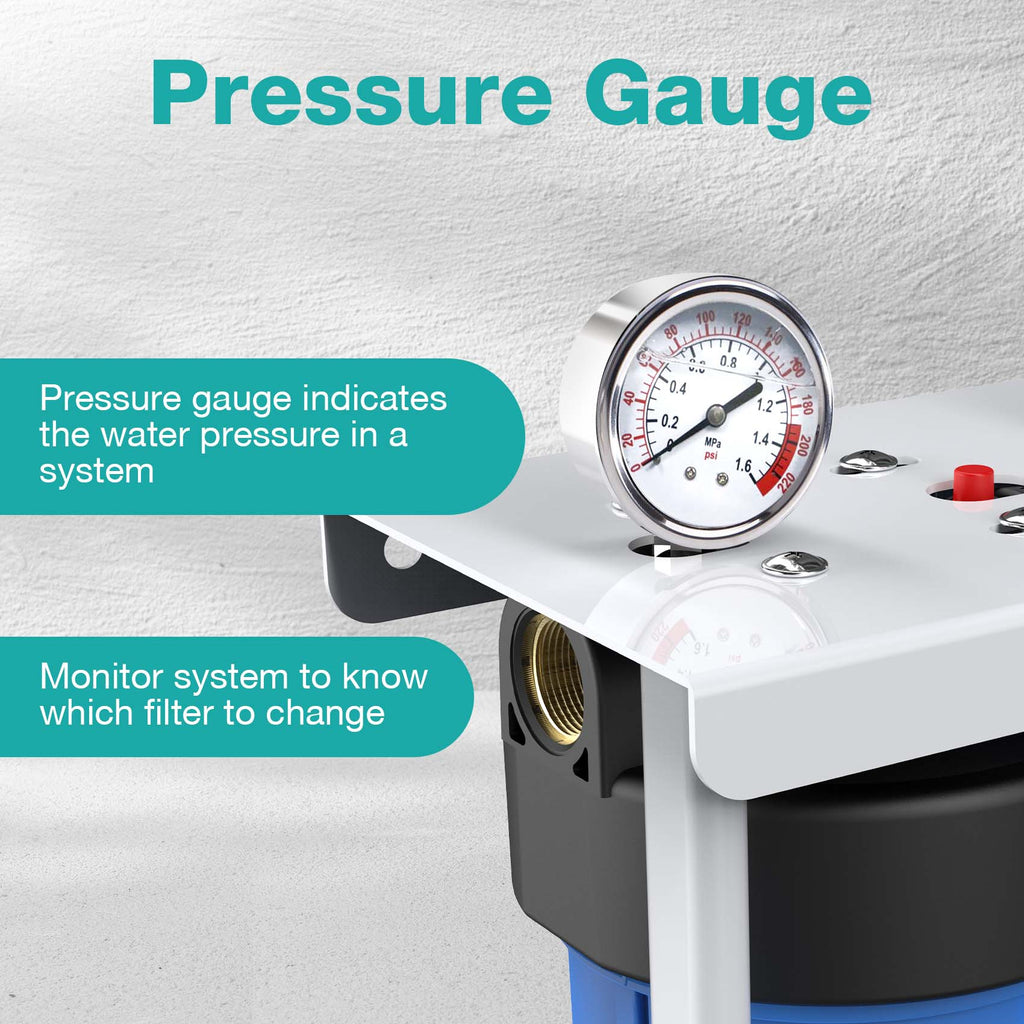 SimPure DB20P 3 Stage Whole House 20 Inch Water Filtration System