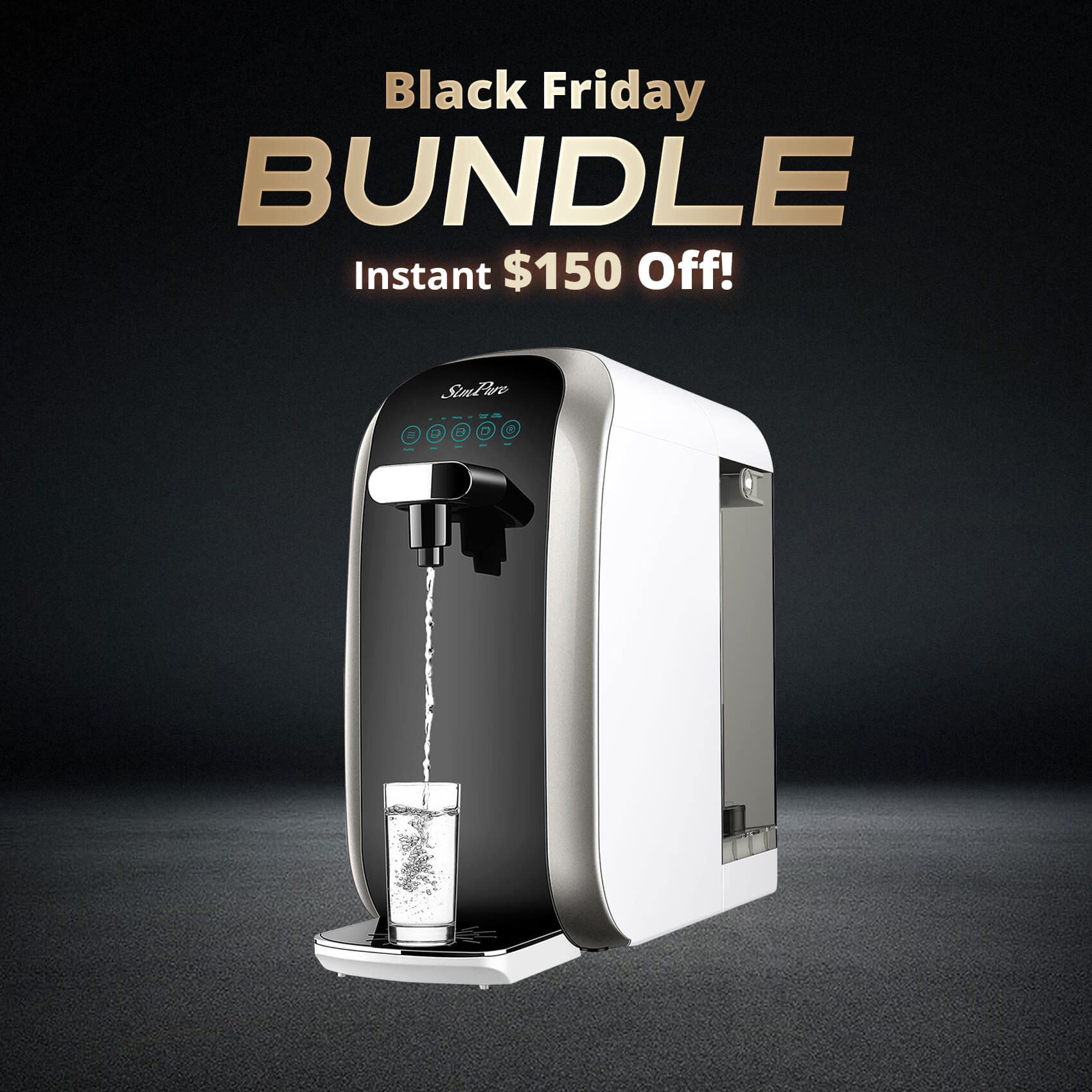 SimPure Y7P-BW 5-Stage Countertop RO Water Filtration System