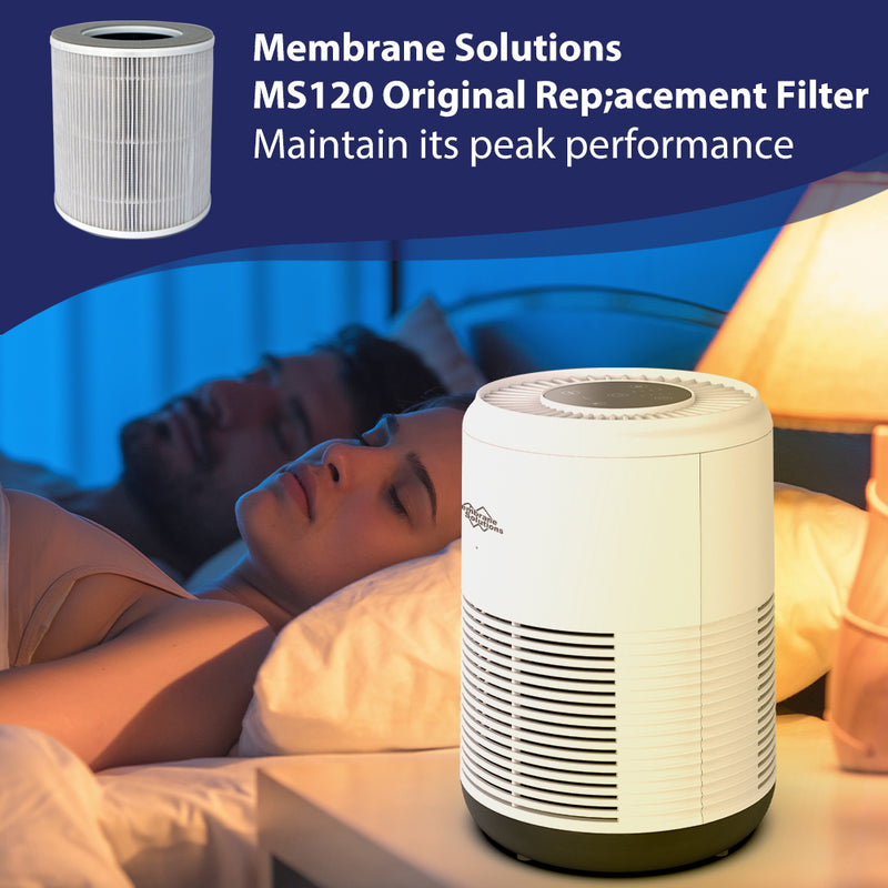 MS120 H13 True HEPA Air Purifier for Small Room Bedroom, Office, Desktop