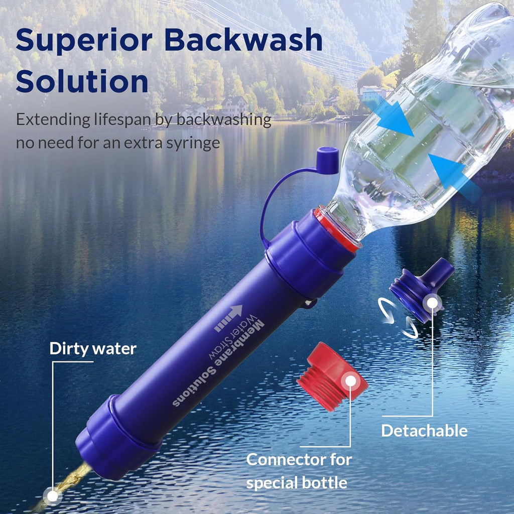 Membrane Solutions 1 Gallon Gravity-Powered Water Filter for Hiking ...