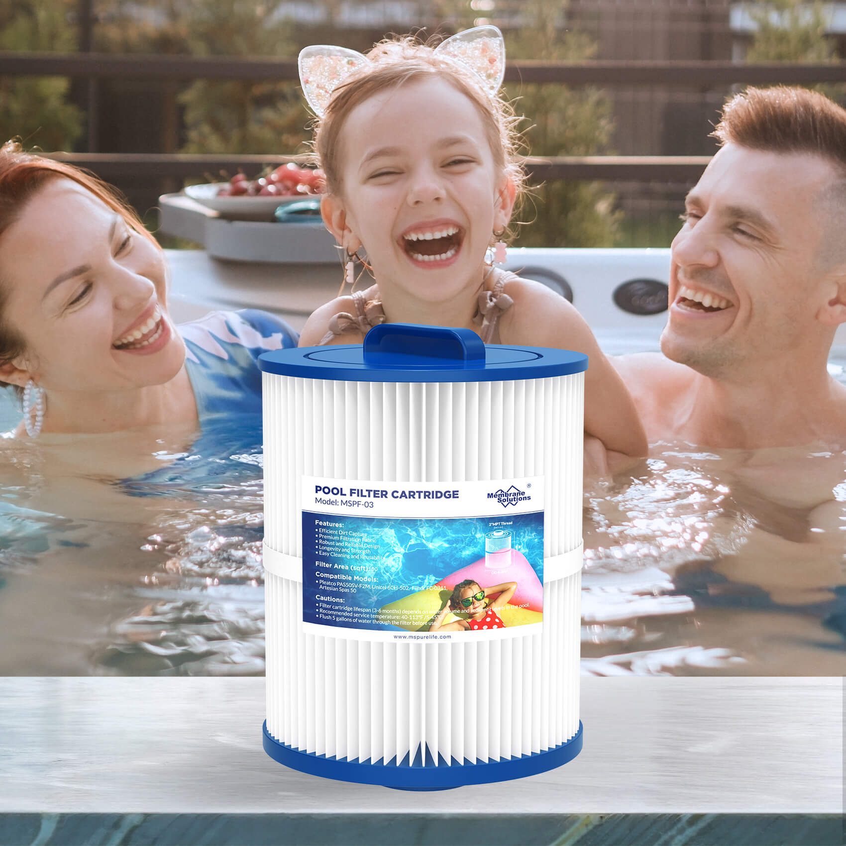 Membrane Solutions F3 Hot Tub & Spa Pool Repalcement Cartridge Filter