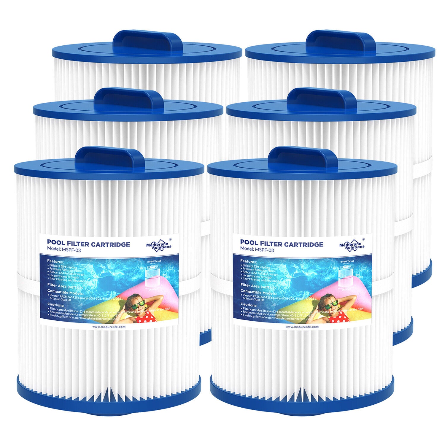 Membrane Solutions F3 Hot Tub & Spa Pool Repalcement Cartridge Filter