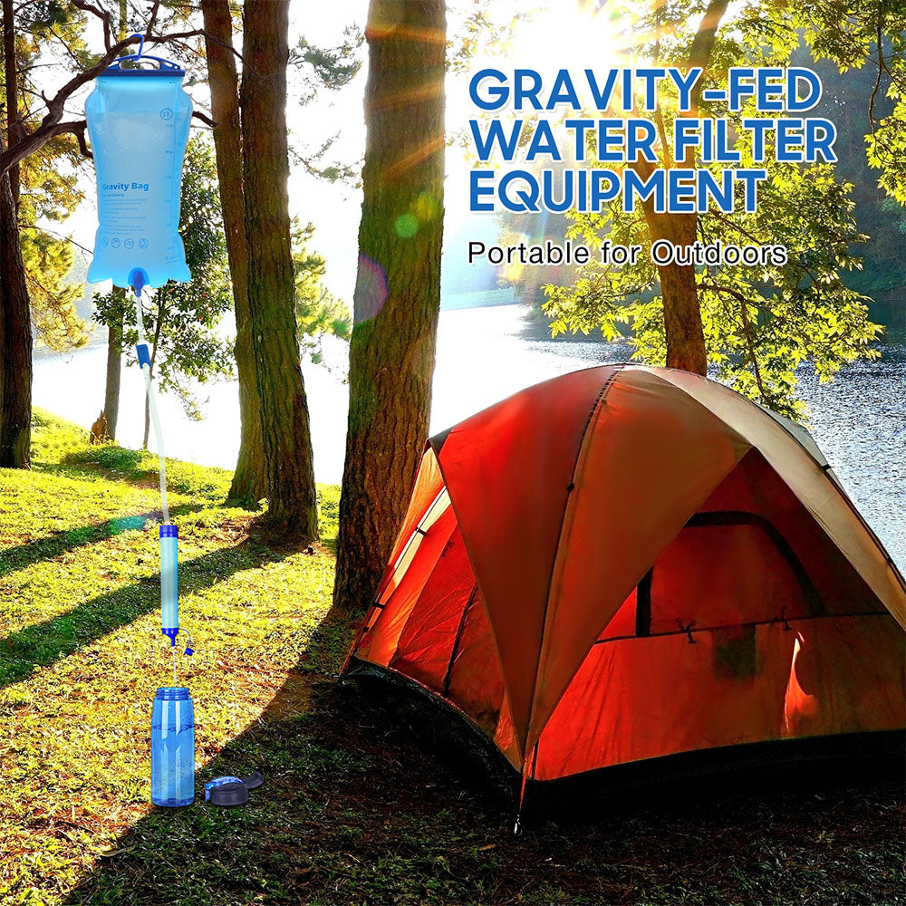 Easy to Use and Lightweight Gravity Water Filter Backpacking