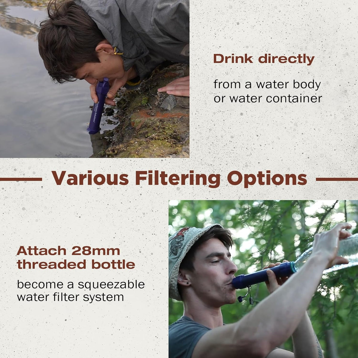 An Emergency Gravity Water Purifier With Versatile Use Ways