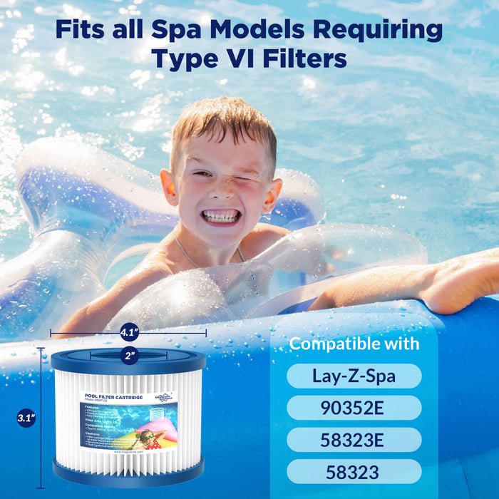 Membrane Solutions F1 Pool Filter For Small Inflatable & Kids Swimming Pool