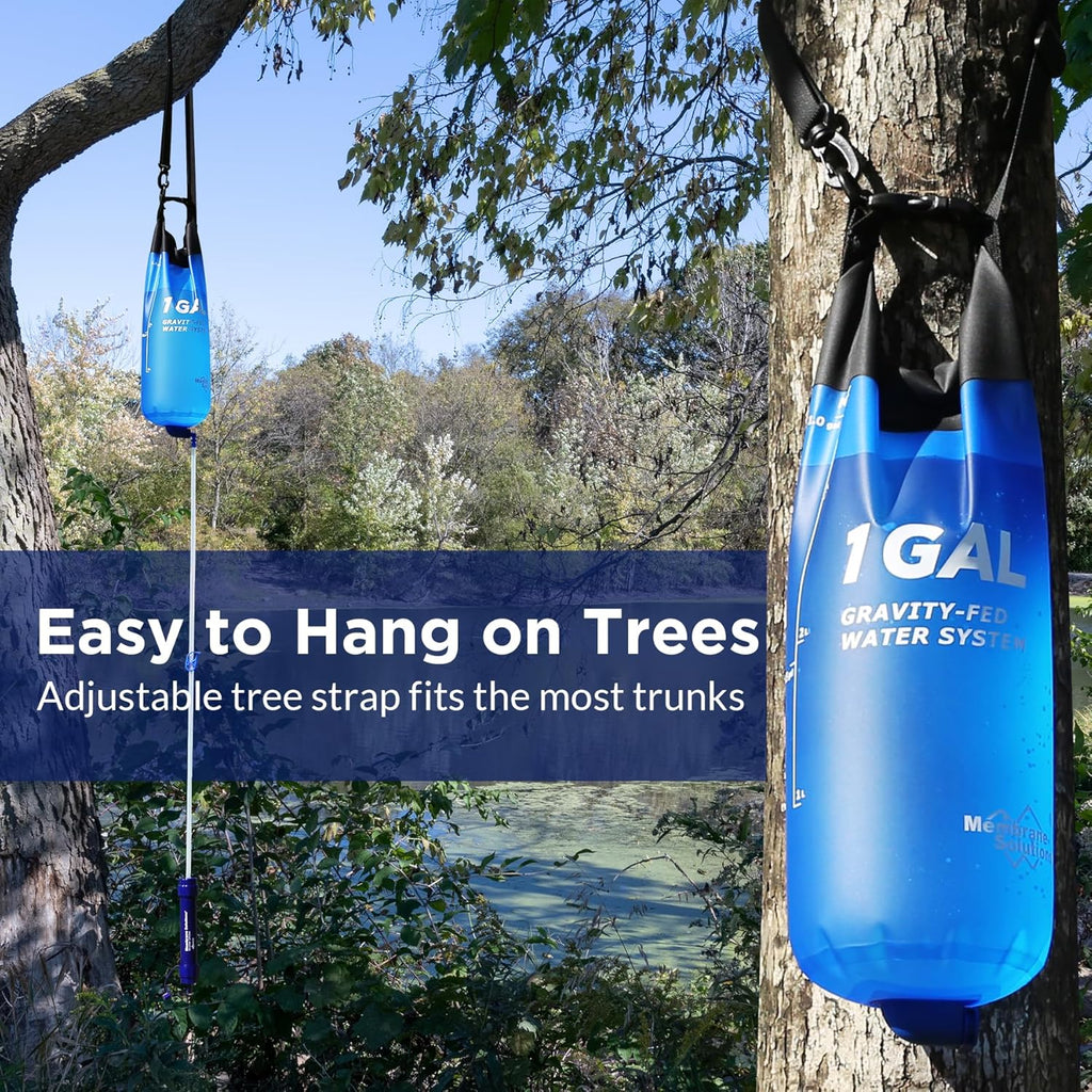 Membrane Solutions 1 Gallon Gravity-Powered Water Filter for Hiking ...