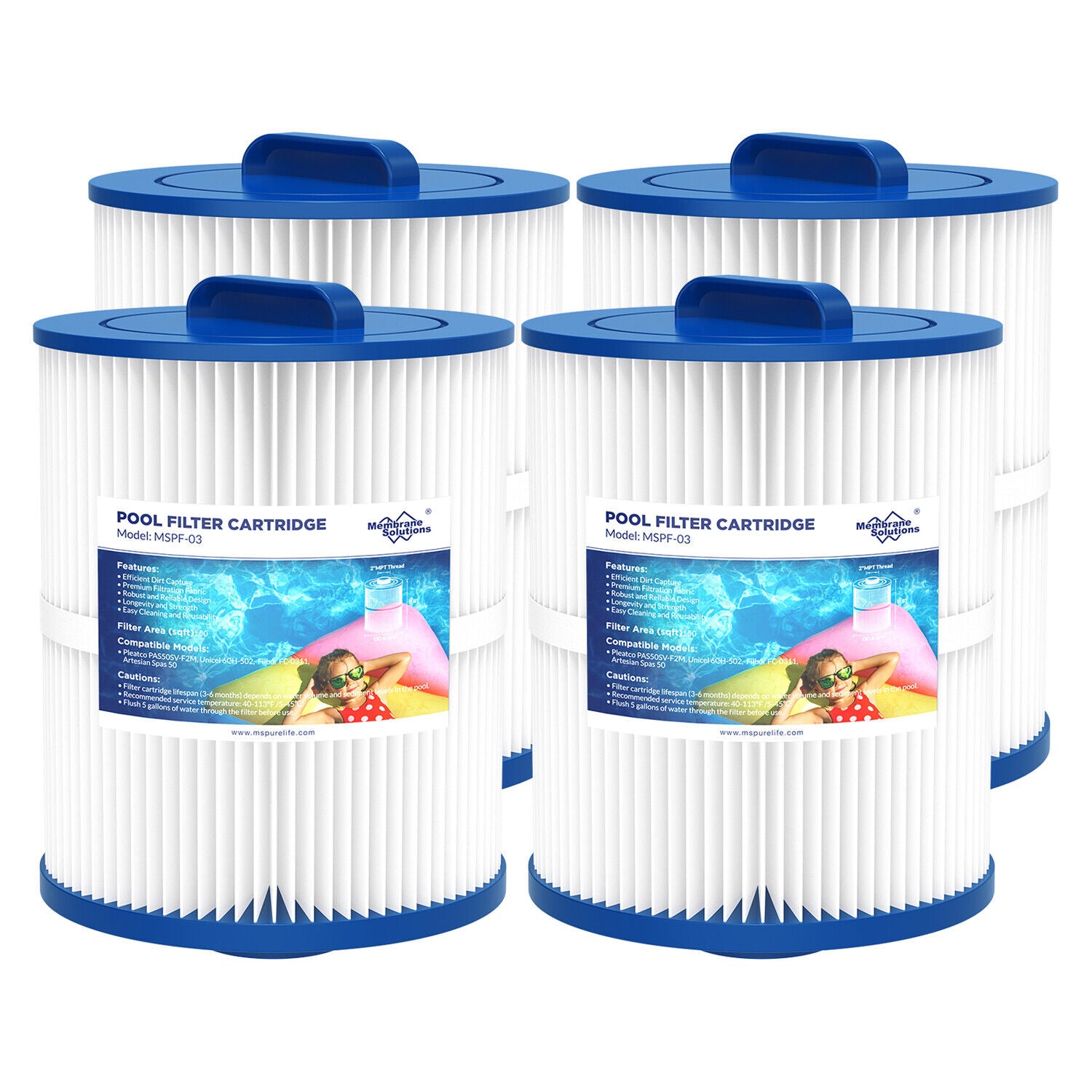 Membrane Solutions F3 Hot Tub & Spa Pool Repalcement Cartridge Filter