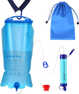 SimPure 3L Gravity Water Filter Filtration System Backpacking Portable for Survival