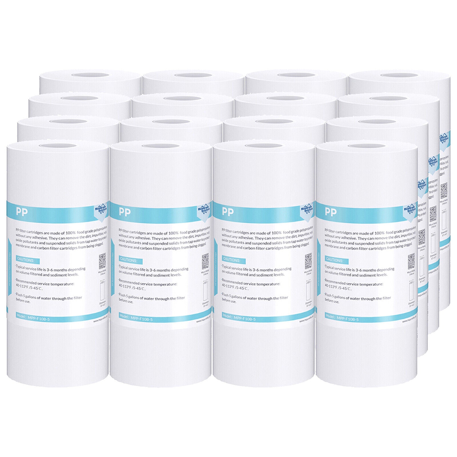 Membrane Solutions 10" x 4.5" Inch 5 Micron Whole House PP Sediment Water Filter Replacement Cartridge